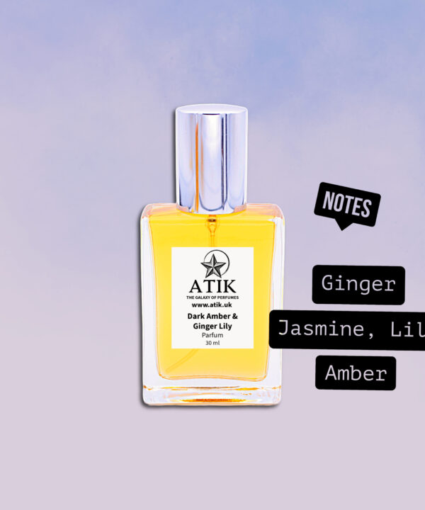 Dark Amber & Ginger Lily Perfume Spray – Warm & Spicy Scent ATIK